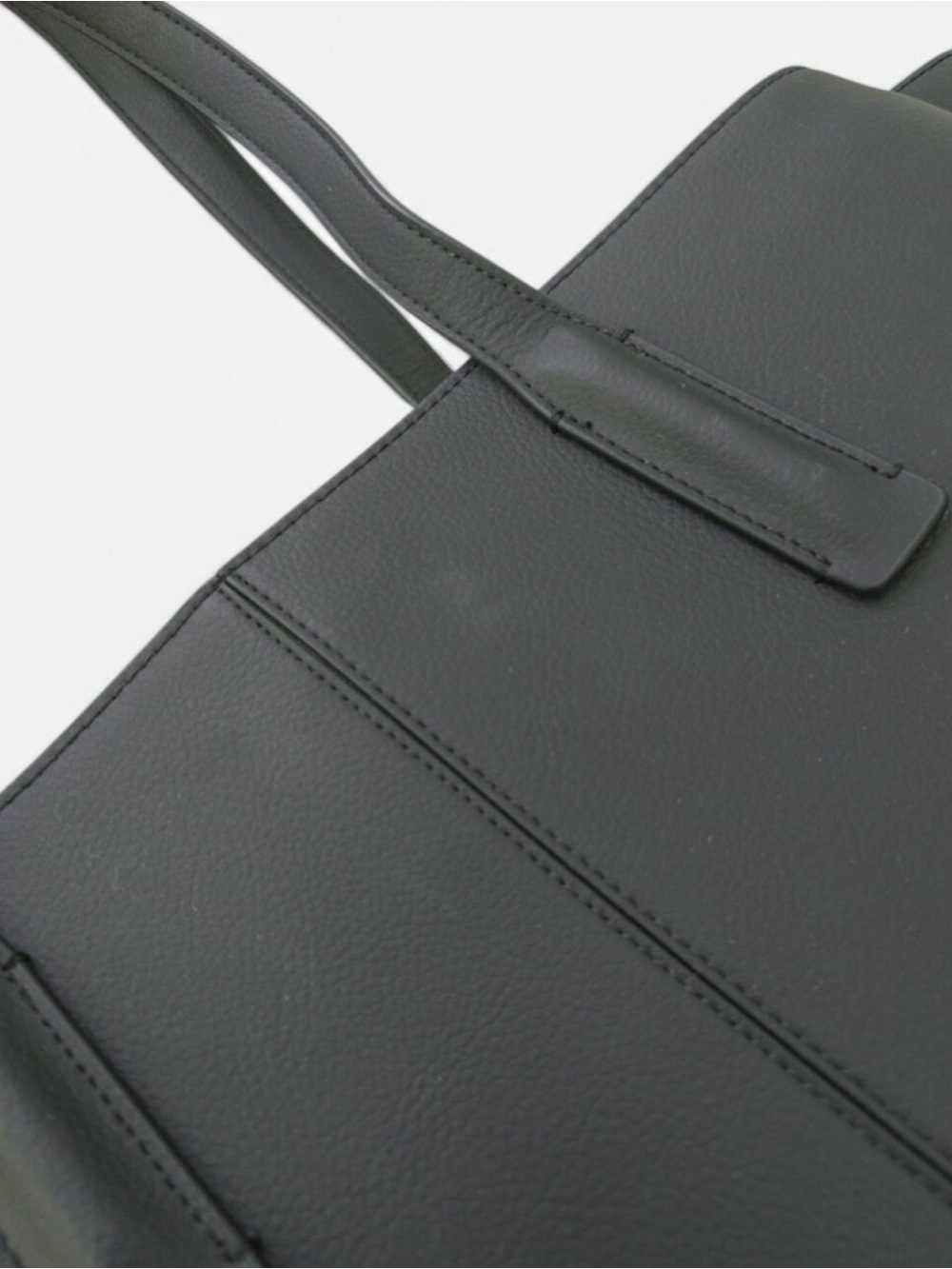 FREJA New York Paloma Tote Black Vegan Leather Work Bag EUC - MSPR $368 - Picture 5 of 12